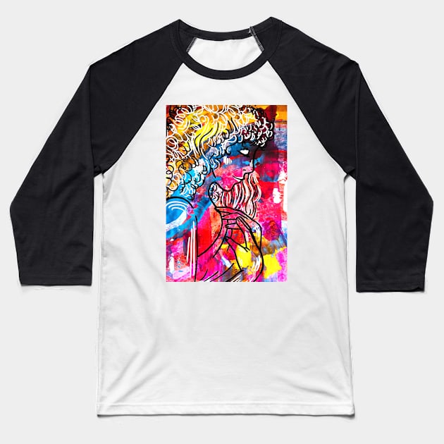 Amazing Grace Abstract Christian Art Baseball T-Shirt by Amazink Creations